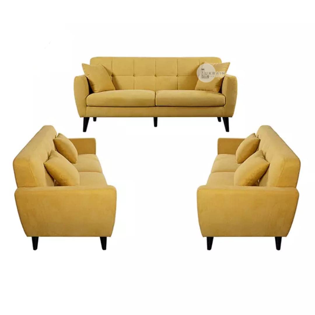 LUKRAIN Furniture Modern Living Room Furniture (Yellow)