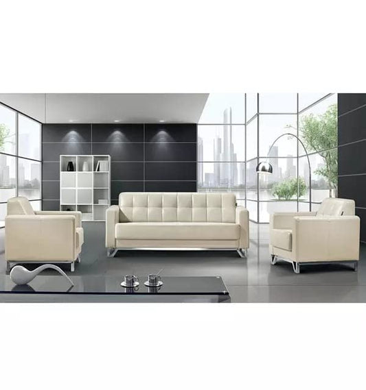 LUKRAIN Furniture Reach White Model Sofa Set (White)