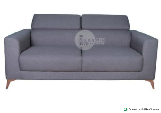 LUKRAIN Furniture Modern Design 2 Seater Sectional Sofa Set for Home & Office (Grey)