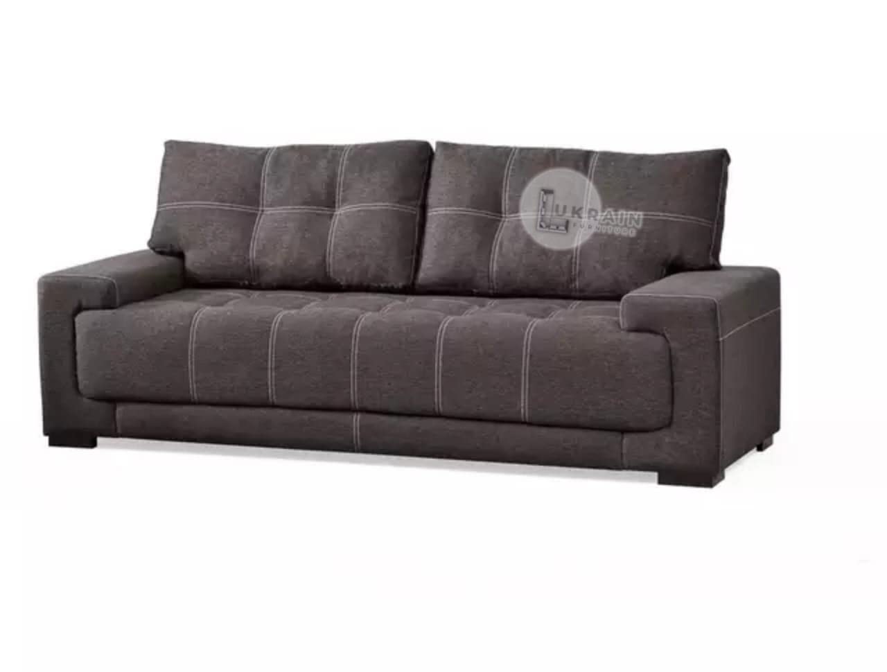 LUKRAIN Furniture Box Model 3 Seater Sofa Set with 2 Singal Seater for Living Room & Home Color - Grey