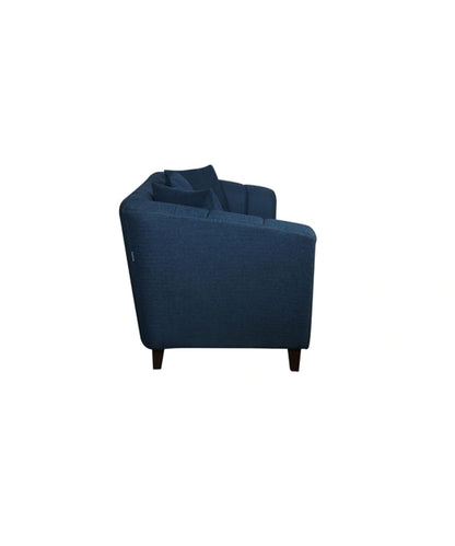 LUKRAIN Furniture Modern 3-Seater Sofa Couch with Soft Linen Fabric, Sturdy Wooden Frame and Comfortable Seating for Living Room & Home Office (Dark Blue Color)