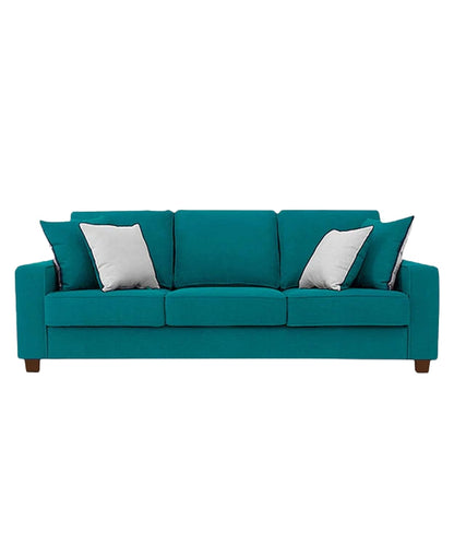 LUKRAIN Furniture Modern 3-Seater Sofa Couch with Soft Linen Fabric, Sturdy Wooden Frame and Comfortable Seating for Living Room & Home Office (Sea Green Color)