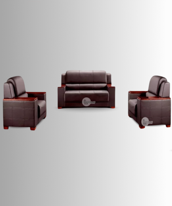 LUKRAIN Furniture Modern Living Room 2 + 1 Furniture (Dark Brown)
