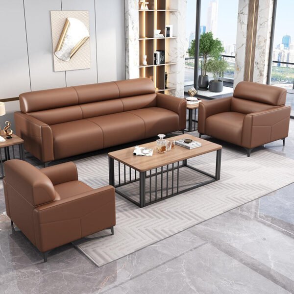Modern Modular Office Furniture Custom 3&5 Seater Sectional Sofa Set Executive Guest Reception Waiting Room